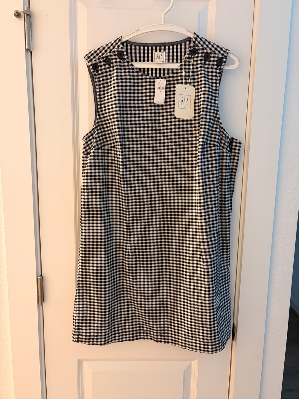 GAP x Doen Gingham Sleeveless Shift Dress